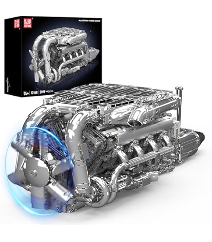 Amazon.co.jp: Mould King 10230 W12エンジンモデル、ガソリン車